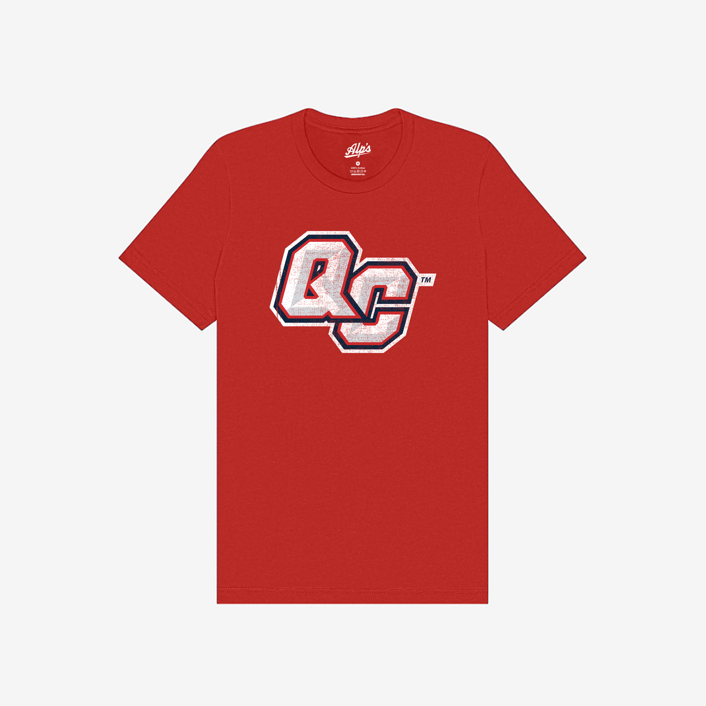 Distressed Queens College Logo T-shirt