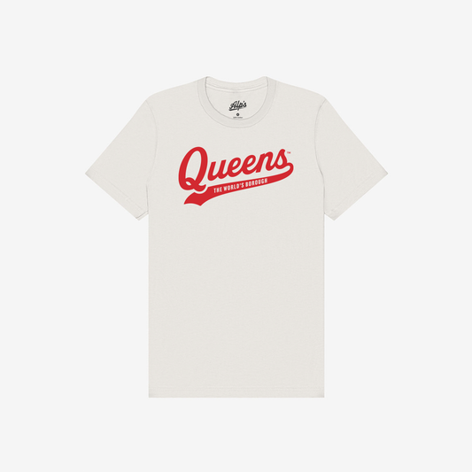 Queens The World's Borough Script T-shirt